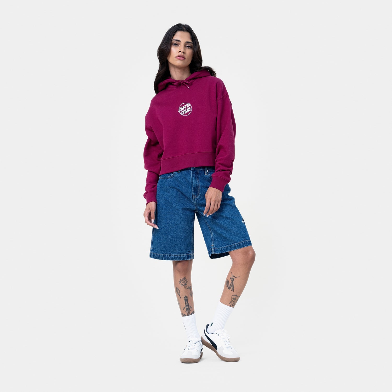 santa-cruz-skateboards-flutter-flash-shorts-denim-donna image 5