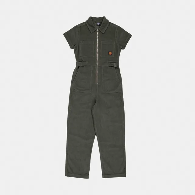 santa-cruz-skateboards-line-up-utility-tuta-jumpsuit-donna-in-velluto image 1