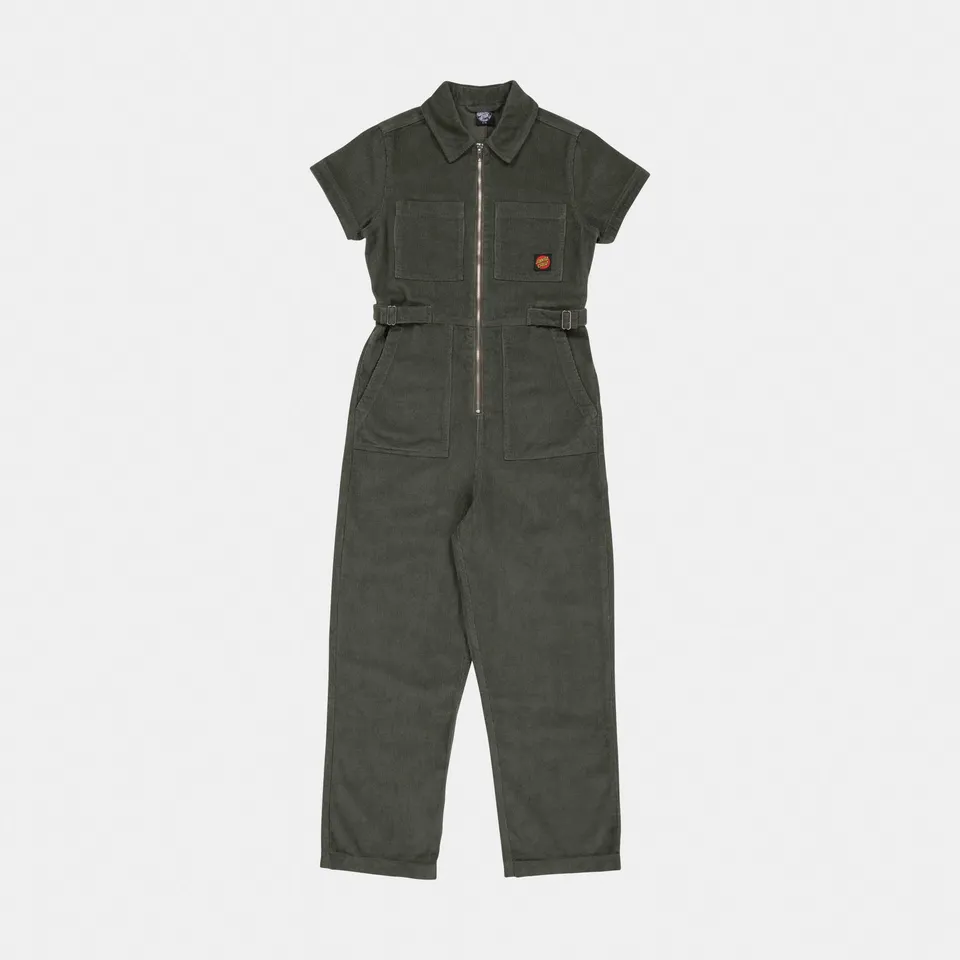 santa-cruz-skateboards-line-up-utility-tuta-jumpsuit-donna-in-velluto image 1