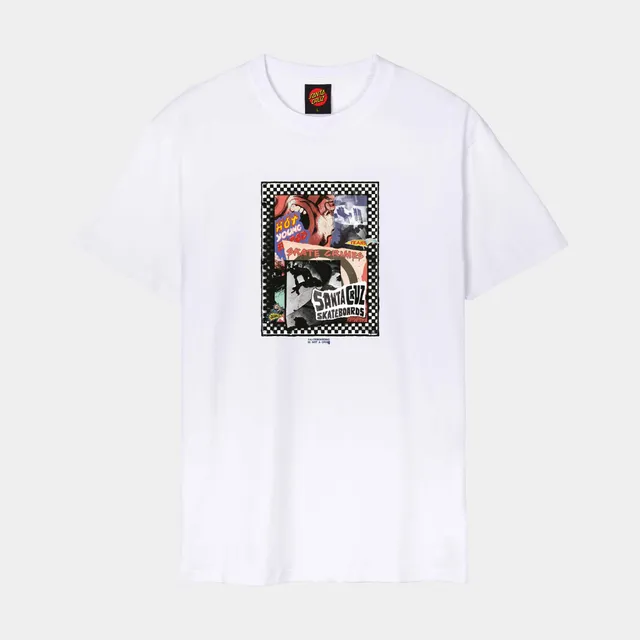 santa-cruz-skateboards-ad-collage-front-t-shirt image 1