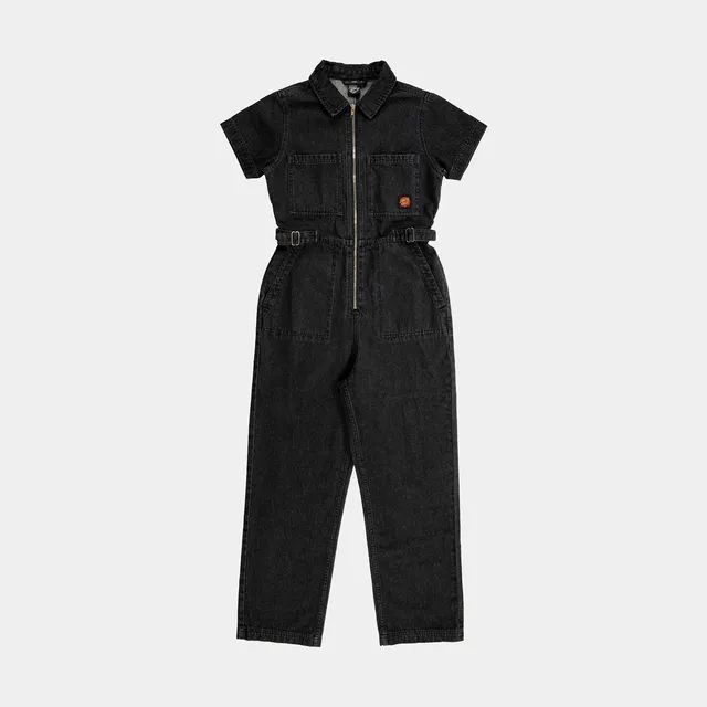 santa-cruz-skateboards-line-up-utility-jumpsuit-tuta-denim-donna image 1
