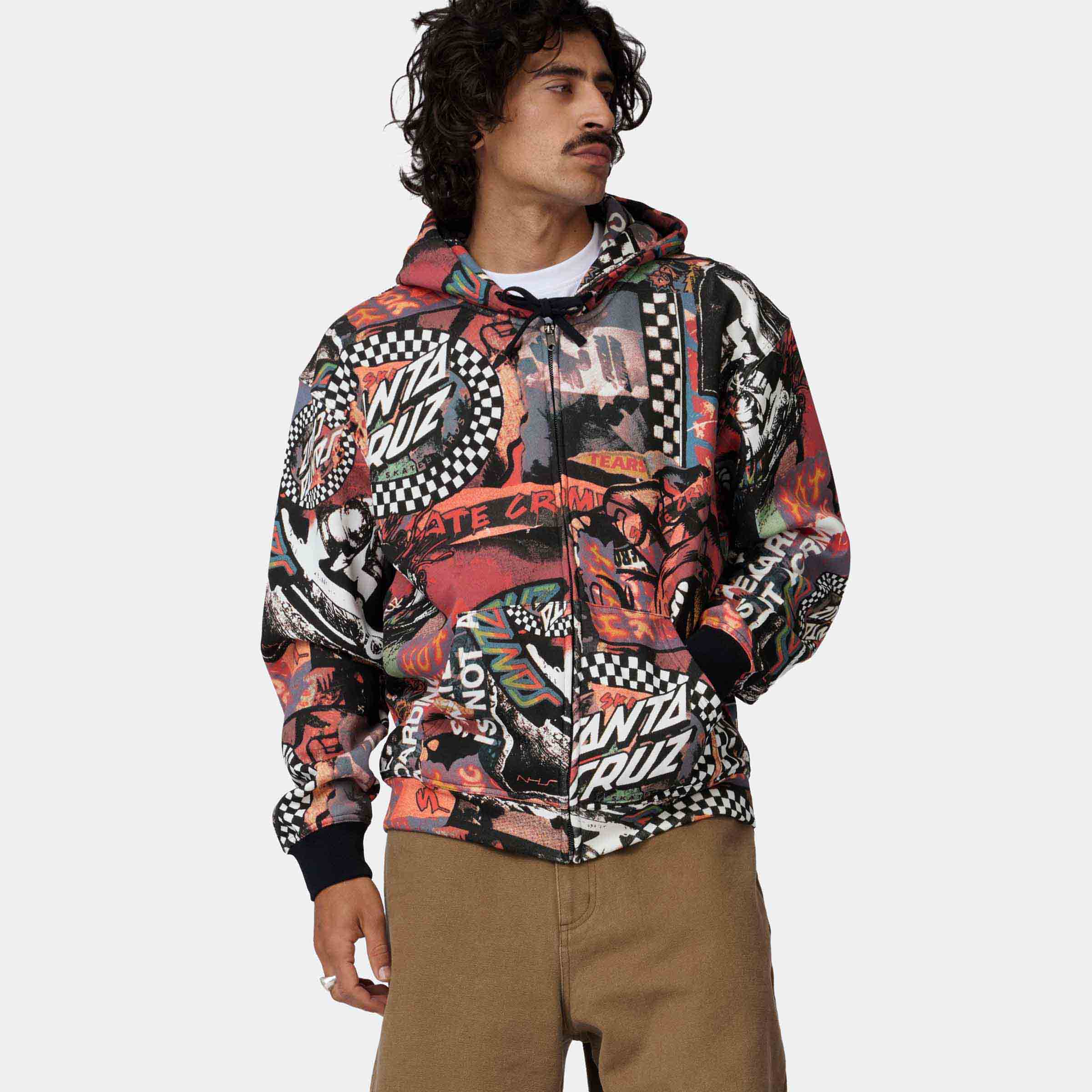 santa-cruz-skateboards-collage-zip-hoodie-full-zip-loose-fit-all-over image 3