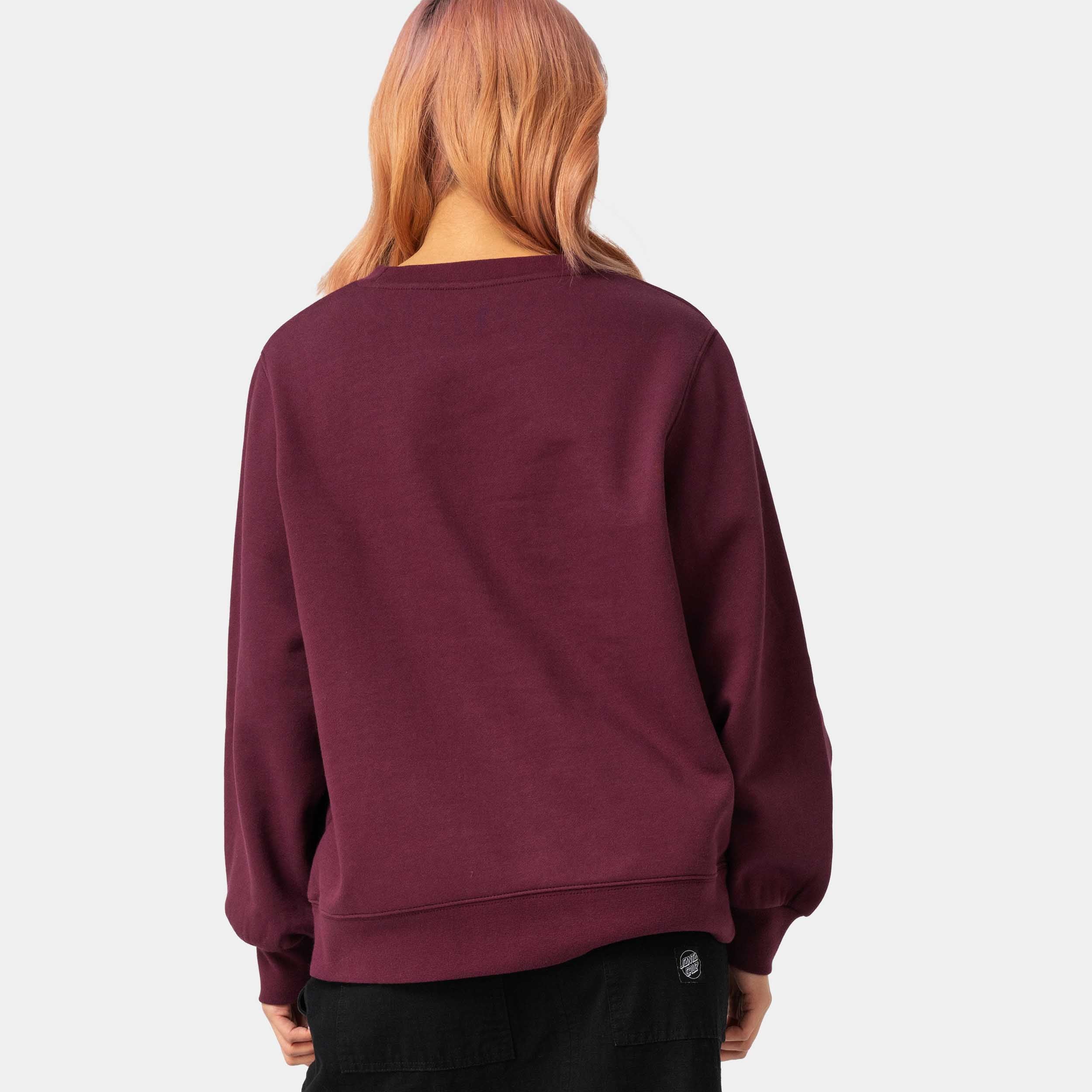 santa-cruz-skateboards-ribbon-script-crew-felpa-girocollo-loose-donna image 3