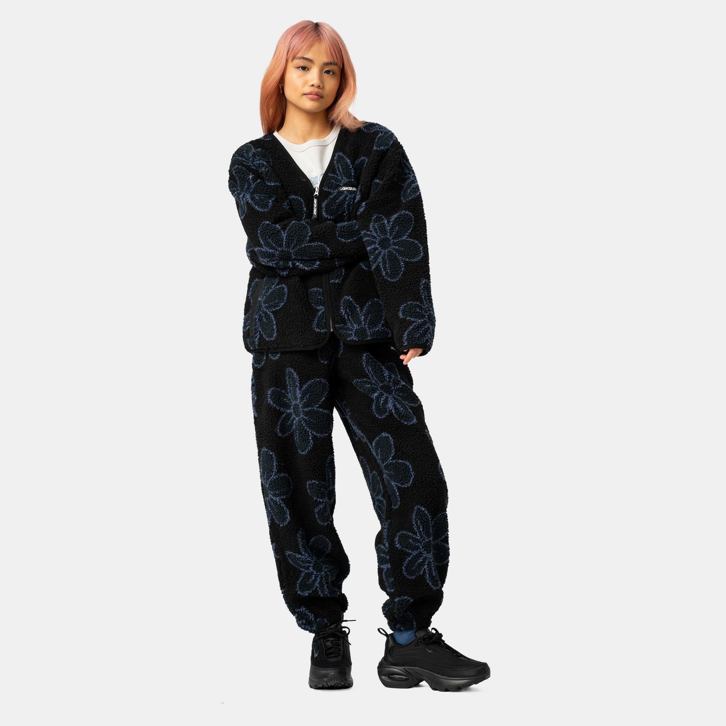 santa-cruz-skateboards-homebody-pantaloni-tuta-donna-sherpa-jacquard image 5
