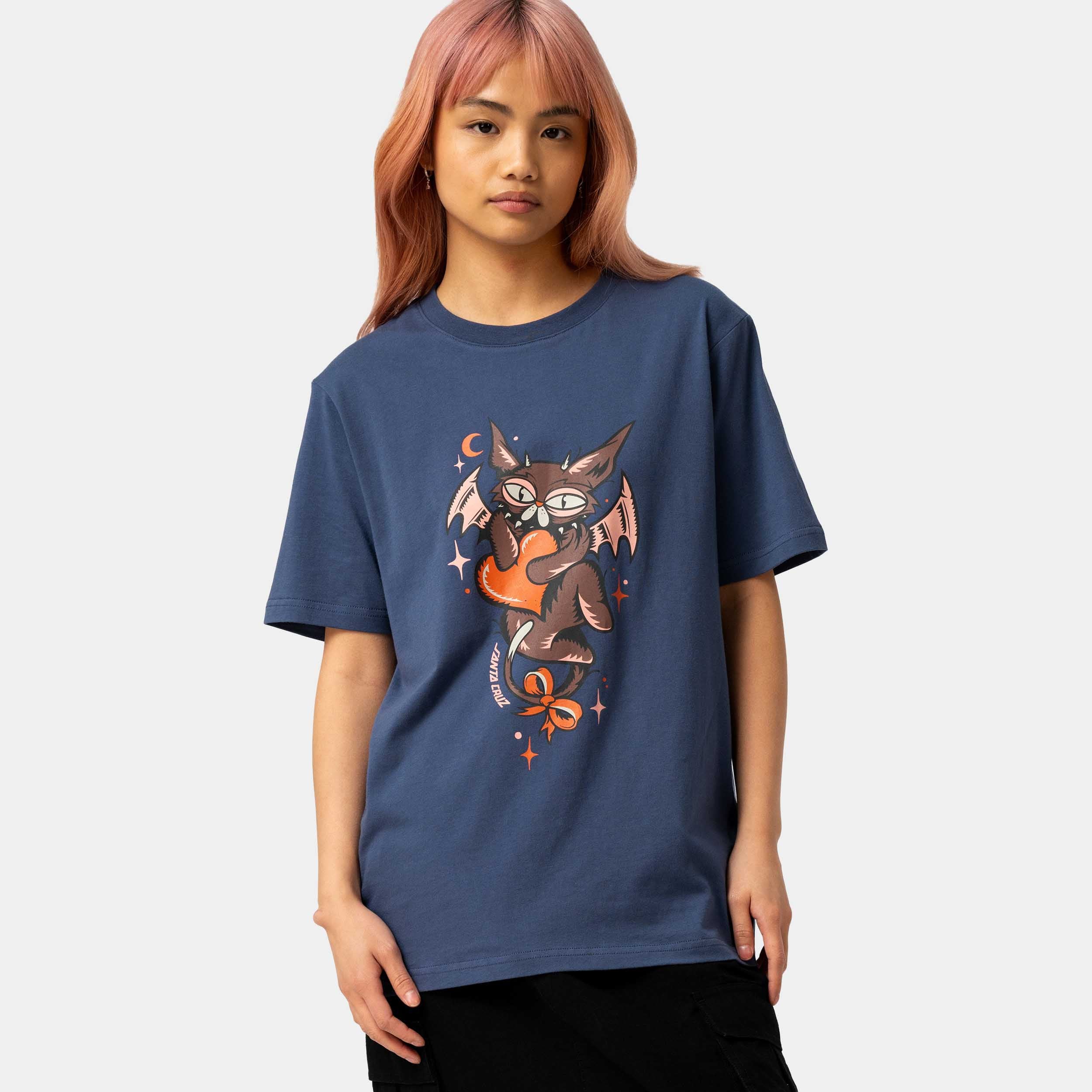 santa-cruz-skateboards-night-critter-t-shirt-maglietta-loose-fit-cotone image 3