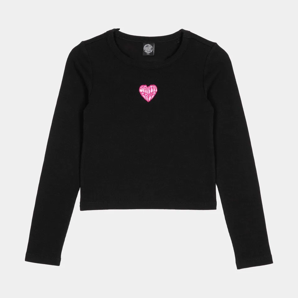 santa-cruz-skateboards-strange-heart-mini-long-sleeve-t-shirt-donna image 1