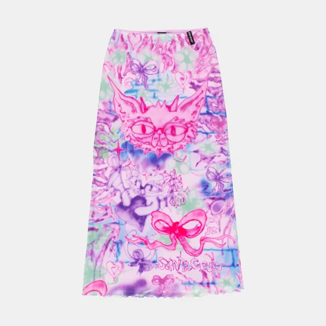 santa-cruz-skateboards-strip-digi-mesh-skirt-gonna-midi-in-rete image 1