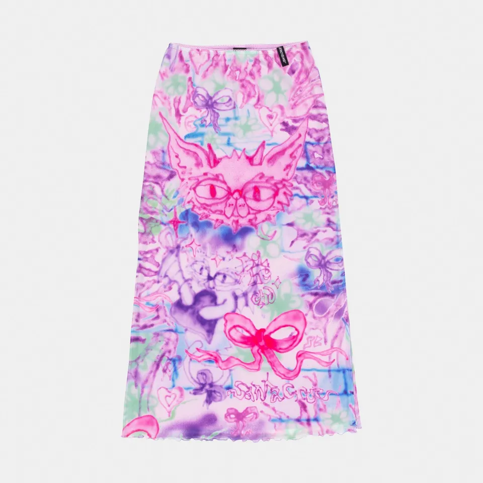 santa-cruz-skateboards-strip-digi-mesh-skirt-gonna-midi-in-rete image 1