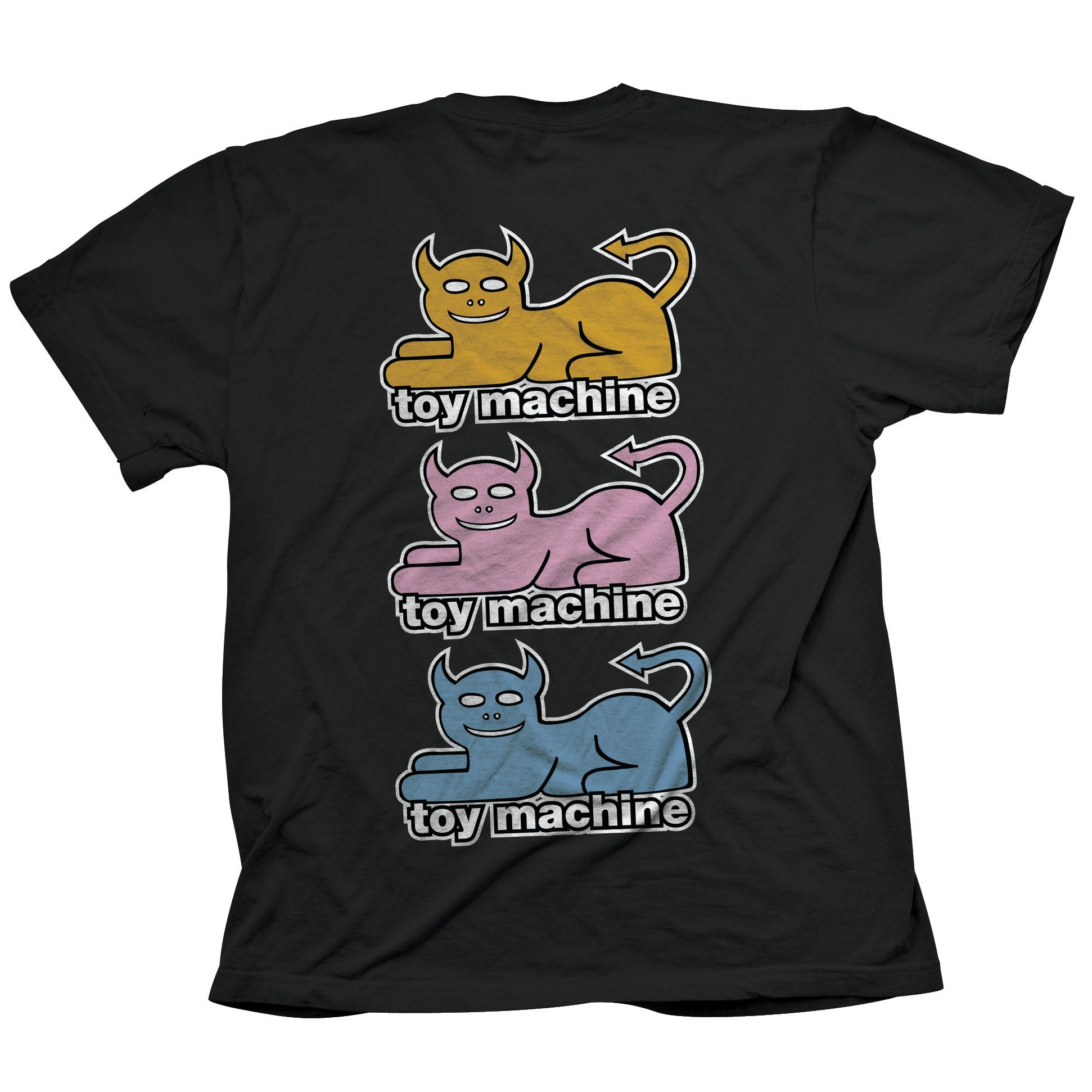 toy-machine-triple-cat-tee-t-shirt-skate image 3