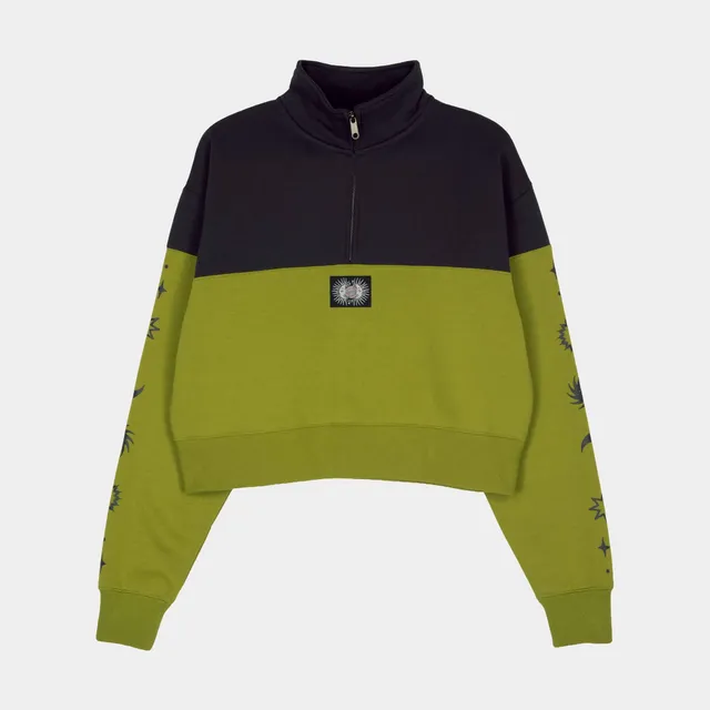 santa-cruz-skateboards-split-sun-felpa-quarter-zip-donna-boxy-cropped image 1