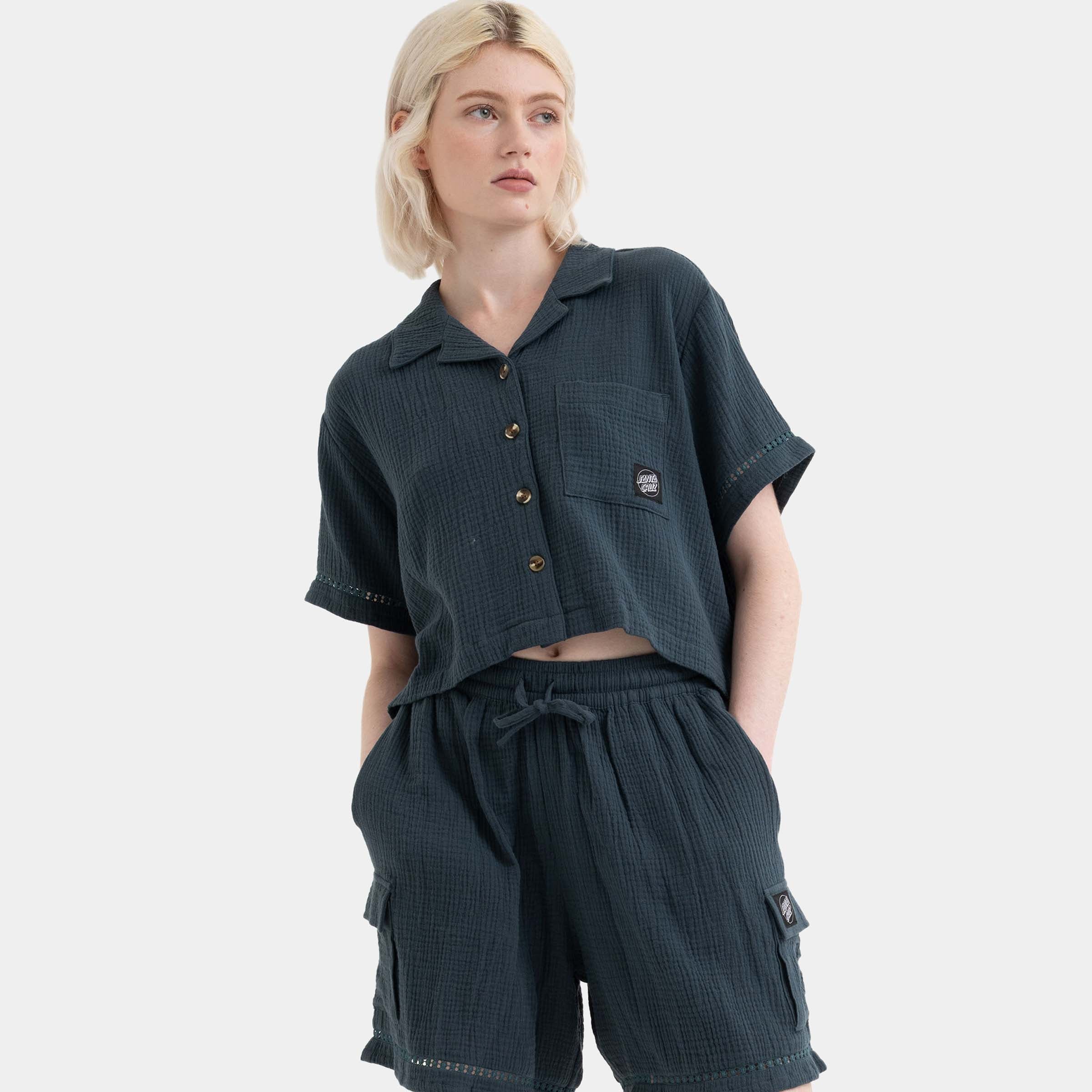 santa-cruz-skateboards-dune-crop-camicia-maniche-corte-donna image 3