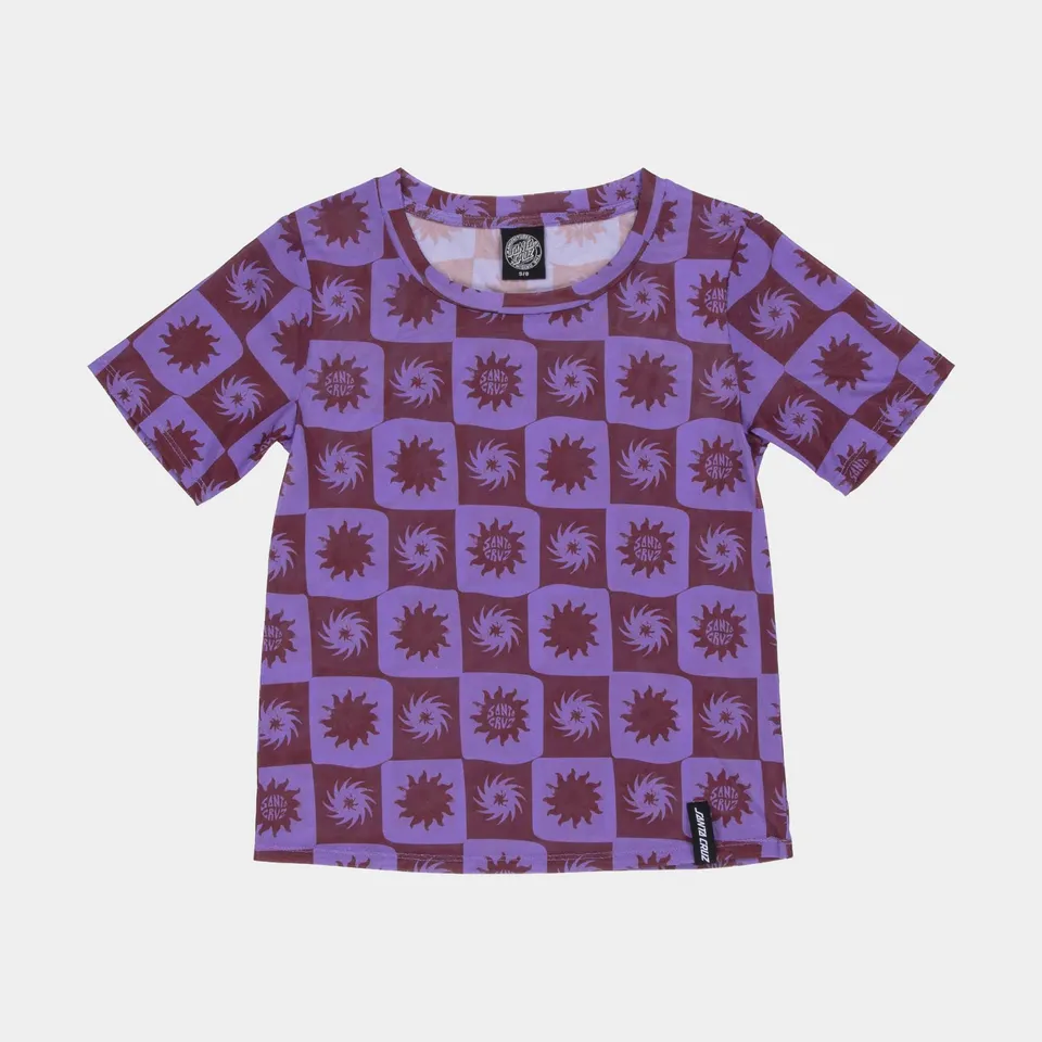 santa-cruz-skateboards-strip-digi-mesh-top-manica-corta-donna image 1