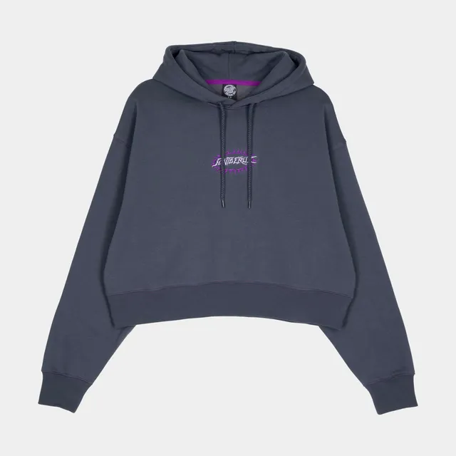 santa-cruz-skateboards-acid-oval-dot-felpa-hoodie-donna-cropped-boxy image 1