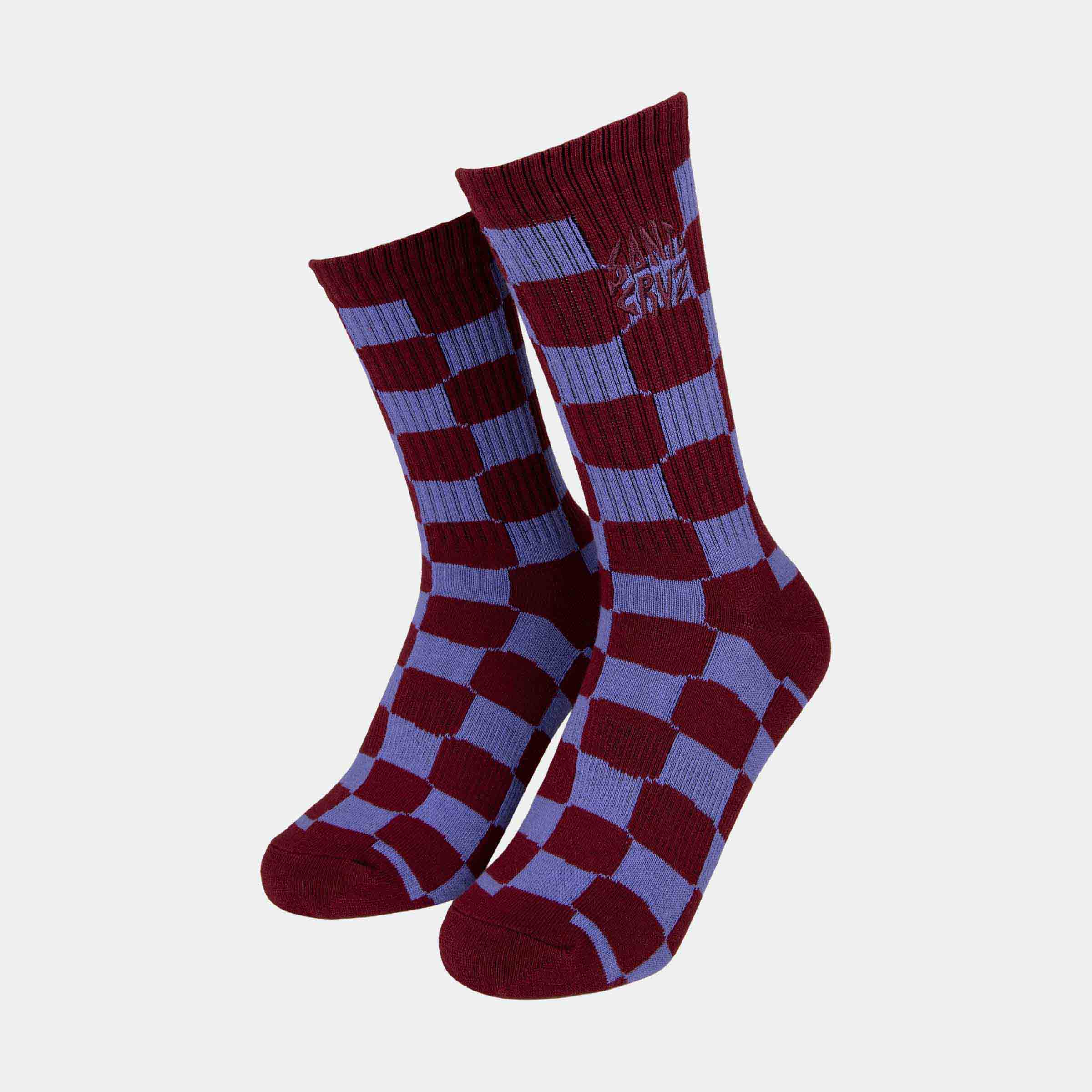 santa-cruz-skateboards-daze-check-socks-2-pack-calze-crew-jacquard image 1
