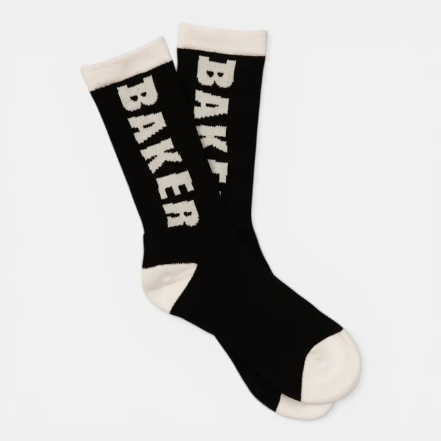 baker-skateboards-white-letters-black-calzini-skate image 1