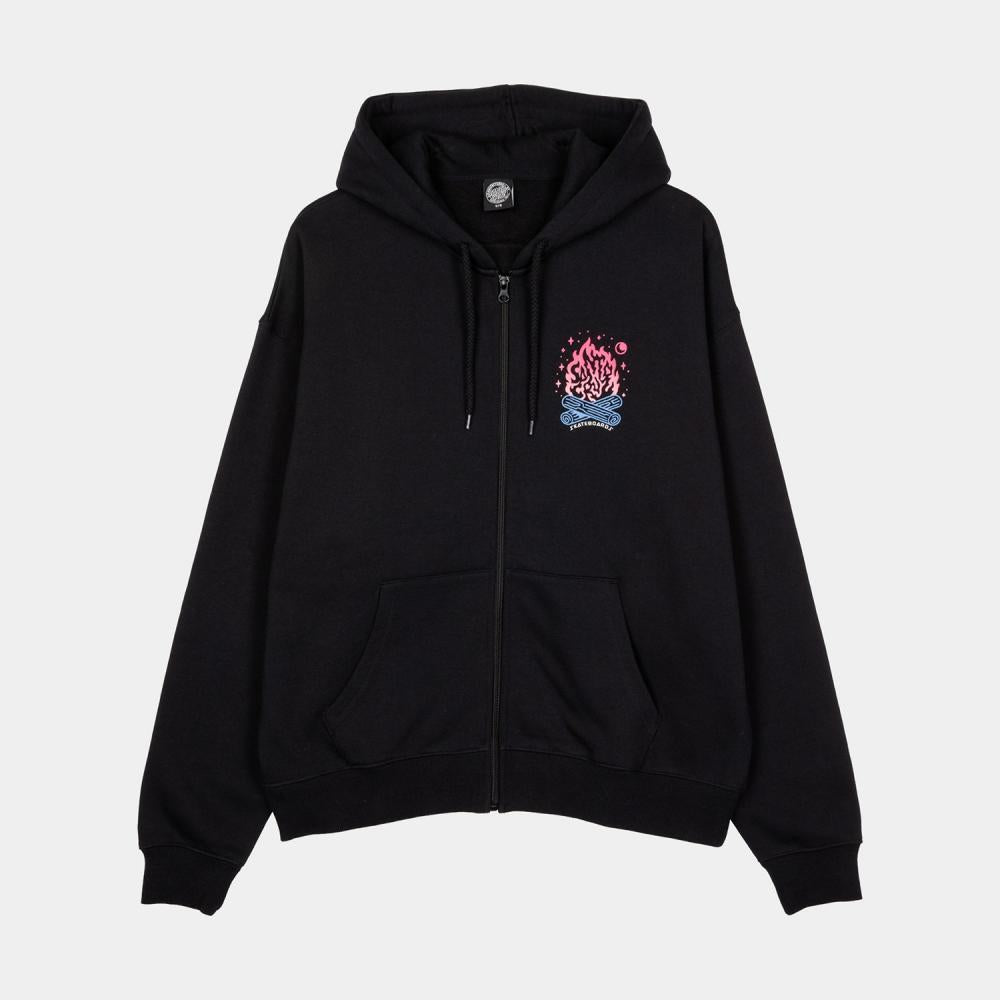 santa-cruz-skateboards-starry-campfire-zip-hoodie-felpa-zip-boxy-fit image 1