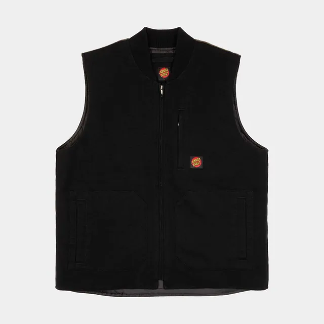 santa-cruz-skateboards-timber-vest-gilet-regular-fit-in-canvas-di-cotone image 1