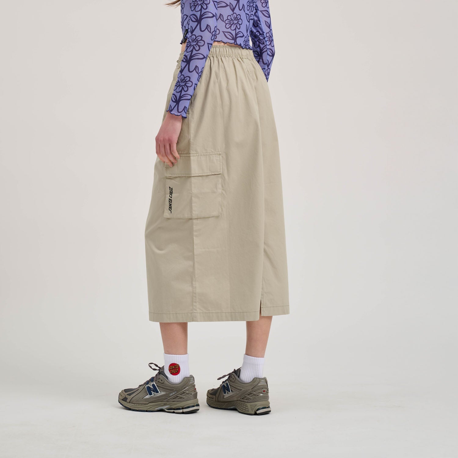 santa-cruz-skateboards-strip-cargo-skirt-gonna-midi-donna image 5