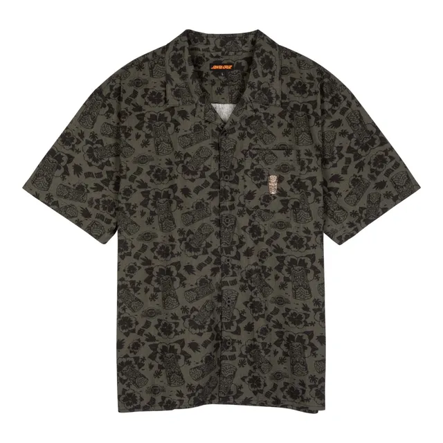 santa-cruz-skateboards-roskopp-voodoo-room-camicia-manica-corta-boxy image 1