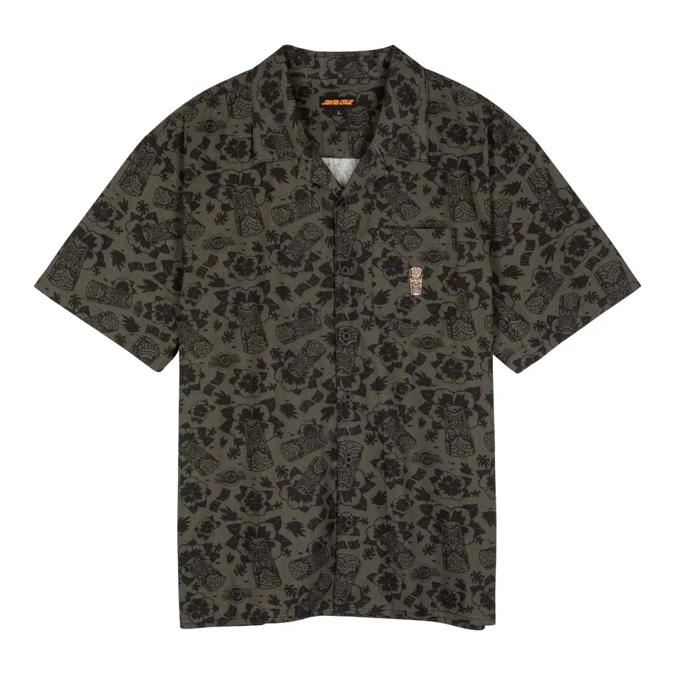 santa-cruz-skateboards-roskopp-voodoo-room-camicia-manica-corta-boxy image 1