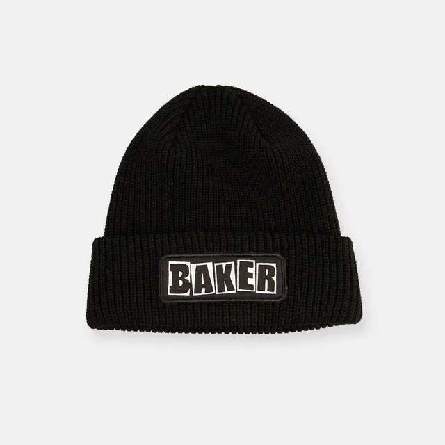 baker-skateboards-brand-logo-black-patch-beanie-berretto-invernale-nero image 1