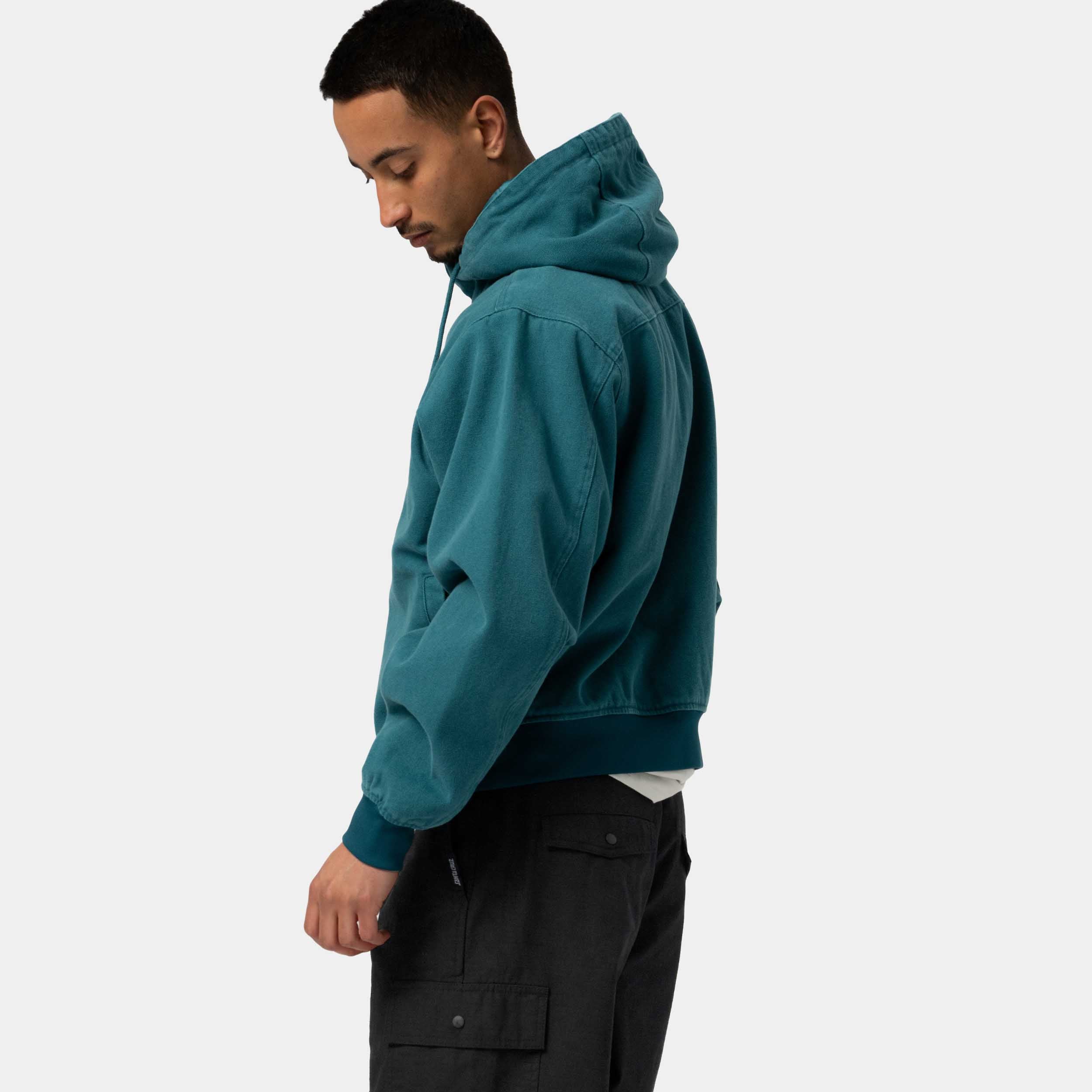 santa-cruz-skateboards-burner-jacket-giacca-imbottita-con-cappuccio-in-canvas image 5